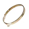 Novo em estoque pulseira gelo quebrado banhada a ouro 24k pulseira sólida flash joias femininas anel pulseira