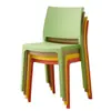 Silla de Plástico con Respaldo, Silla Casual para Comedor, Silla con Respaldo Estilo Nórdico, Silla de Comedor Simple Engrosada Moderna para Uso en el Hogar