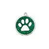 Colgante para Collar de Identificación Redondo con Forma de Garra de 30 mm de Diámetro, Aleación de Zinc para Mascotas Anti-Pérdida, Grabado Láser Disponible, en Stock