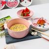 Venta al por mayor de fábrica Tazón lindo coreano de melamina para fideos instantáneos Tazón creativo con tapa aislante y asa Tazón para dormitorio de estudiante Tazón para fideos instantáneos