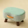 Mesa de centro para sala de estar, banco para trocar de sapatos na entrada, banquinho, pequeno banco, madeira maciça, estofado, banquinho baixo, simples e durável