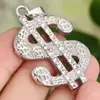 Popular Exagerado Hip-Hop Personalidad Símbolo de Dólar Acero Inoxidable Incrustado de Diamantes Dominante Colgante Joyería Transfronteriza Amazon