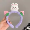 Diadema de Fresa Amor Conejo Cabello Dulce Lindo Libre de Cabeza Dibujos Animados Pinza para Cabello Tocado Año del Conejo Presión Diadema
