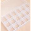 Caja de almacenamiento pequeña de plástico transparente de 18 rejillas para guardar herramientas de joyería, artículos de pesca con cuentas y tapa.
