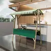 Estante de Exhibición para Puesto de Mercado al Aire Libre Caja Soporte de Venta Plegable de Madera Promocional Puesto Móvil para Mercado Nocturno Carrito Móvil