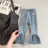 Roupas Infantis de Primavera e Outono para Meninas, Novos Leggings Estilo Coreano, Calças Casuais Elásticas Flare de Verão para Crianças, Modernos
