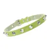 Gola Colar de Unha Punk Harajuku Estilo Drum Nail Tip Colar para Clavícula em Couro PU Escuro Personalizado para Mulheres