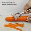 Descascador de Aço Inoxidável 420 Multifuncional Doméstico Descascador de Frutas e Vegetais Descascador de Batatas Ferramenta Raladora