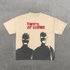 Y2K Hip Hop T-Shirt Harajuku T-Shirt Curta Gótico Street Wear Moda Masculina e Feminina Punk Casual Algodão Camiseta Solta