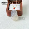 Colgante de Calcedonia Blanca Hielo Natural Zodiaco Doce Colgante Zodiaco Caballo Ágata Collar Unisex Collar Exquisito Venta al por Mayor