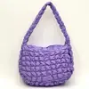 Liquidação: Bolsa Tote de Algodão com Enchimento de Penas Grande Capacidade Outono/Inverno Bolsa Nuvem Bolha Bolsa de Pelúcia Bolsa Transversal de Ombro Feminina