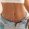 Cadena de cintura doble con colgante de mariposa y borlas estilo Spice Girl, estilo sexy para mujer, estilo callejero, estilo europeo y americano, cadena de metal de un solo círculo.