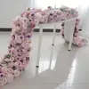 Decoração de Cascata de Flores Artificiais Transfronteiriça para Palco de Casamento, Área de Recepção, Parede de Fundo e Vitrine com Cascata de Flores Artificiais de Seda