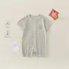 Roupa de Verão Fina para Bebês Recém-Nascidos Meninos e Meninas Roupas com Ar Condicionado Macacão Curto Macacão Pijama para Sair