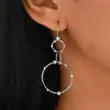 Brincos Femininos de Prata S925 com Moissanita, Duplo Círculo, Montagem Solta, Fornecimento Direto da Fábrica, Joia de Uso Diário Levemente Luxuosa, Simples e Elegante