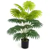 Árvore de Palma Cruzada Falsa Pequeno Ventilador Artificial Girassol Planta Verde em Vaso Decoração de Interior Projeto Paisagismo Cenário de Jardim Dropshipping