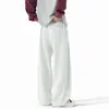 Calças personalizadas/forradas com fleece para outono e inverno, impermeáveis e à prova de vento, calças de trabalho masculinas modernas para atividades ao ar livre, corte reto solto, estilo grosso