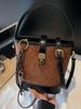 Bolso Sencillo de Otoño Bolso Tote Pequeño para Mujer 2025 Nuevo Bolso Cubo de Aspecto Elegante Bolso Cruzado Casual Acolchado