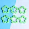 Macaron estrella de cinco puntas 30mm acrílico color sólido estrella colorida hueca ciruela llavero material colgante diy