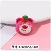 Simulación dibujos animados lindo oso fresa lazo cámara lápiz pegamento en crema material diy funda de teléfono móvil resina coincidencia