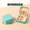 Casual Ins Transfronterizo Espejo Portátil Joyería Mini K-Style Bolsa con Cremallera para Mujer Collar Anillo Caja de Almacenamiento de Joyería