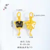 Tienda de Oro Puzuo Mismo Estilo Arena Dorada Accesorios DIY Colgante de Gato Negro Pequeño Cadena para Clavícula Dulce y Fresca para Mujeres