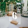 BT056-60 tarjeta de mesa de boda acrílico transparente cuadrada en forma de mariposa en forma de abanico placa de número de mesa tarjeta de asiento DIY