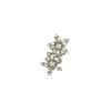Estilo luxo leve estrela de cinco pontas com diamante clipe de orelha design de nicho moda de alta qualidade brincos joker femininos joias de orelha atacado