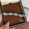 Pulsera de Espuma de Agua Color Jade Natural para Mujer, Retro, Exquisita, Sencilla, de Alta Gama, Elegante, Pulsera Chapada en Plata, Joyería de Mano