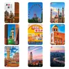 Imanes de Refrigerador de Vidrio Escénico de Urumqi: Gran Bazar, Complejo Arquitectónico, Cúpulas, Torres, Reflejos del Atardecer - Souvenirs Turísticos