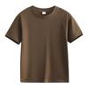 Camiseta Infantil Manga Curta 180g Cor Lisa Gola Redonda para Crianças Pequenas Camiseta Cultural Manga Curta Uniforme de Classe Uniforme de Jardim de Infância com Logo Estampado