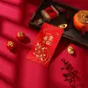 Sobres Rojos Esmerilados de Alta Gama con Impresión a Color Personalizada, Título de Aleación Centenaria, Sobres Rojos Estampados en Oro, Paquetes Rojos Universales al por Mayor