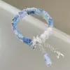 Pulseira de Contas de Cerâmica Estrela Concha Estilo Resort para Mulheres, Pulseira Exquisita de Nicho de Luxo Leve, Pulseira de Festa Estudantil de Alto Nível