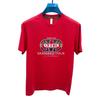 Camiseta de manga corta de moda europea para hombre, camisa de cuello redondo, cómoda, transpirable, de algodón mercerizado, con intarsia tridimensional y diamantes de imitación, de manga corta para hombre.