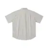Yidao Vintage 2026 Verano Nuevo Retro Japonés Clásico Diseño de Cuadros con Bolsillo de Parche Camisa Casual Holgada de Manga Corta