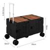 Carrito de Camping de Gran Capacidad, Plegable Grande Extendido y Ensanchado, Portátil para Exteriores, Picnic, Almacenamiento de Gran Capacidad, Carrito de Camping