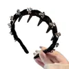 Luxo Leve, Requintado, Nobre e Elegante Faixa de Cabelo com Cabeça de Pente para Dentes Envolvida em Tecido de Strass para Mulheres com Ondas Altas no Topo do Crânio e Faixa Antiderrapante Acessórios de Cabelo