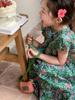 Vestido floral dulce para niña, verano 2025, nuevo vestido de algodón para bebé de estilo occidental de primavera para niña.