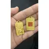 Novo pingente tradicional estilo chinês de lótus da paz escovado com acabamento em ouro fosco, colar para transmissão ao vivo atacado, design de pingente quadrado