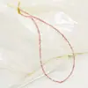 Colgante de Cristal en Polvo de Rodolita de Diseño Original Collar de Piedras Naturales con Cuentas Exquisito Dulce Versátil Nicho Collar para Mujeres