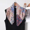 Pañuelo Cuadrado Pequeño 100% Algodón, Suave y Amigable con la Piel, Transpirable, Adecuado para Todas las Estaciones, Estilo Artístico, Pañuelo Decorativo Versátil, Bufanda para Cuello para Mujer