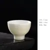Dehua Porcelana Blanca Sancai Tazón con Tapa Taza de Té Tetera Individual Cerámica Pared Delgada Tazón de Té Kung Fu No Caliente Mano Grasa Jade
