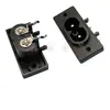 Enchufe de alimentación de figura de ocho de 15*35 mm con orificios para tornillos AC-006 enchufe de carga de figura de ocho negro y blanco