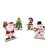 CY Transfronterizo Nuevo Papá Noel Muñeco de Nieve Rodolfo Árbol de Navidad Adornos de Madera Decoración de Escena de Escritorio