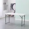 Mesa plegable portátil para exteriores, para puesto de mercado nocturno, sencilla, rectangular, para reuniones, hogar, comedor, mesa y silla de comedor