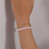 Pulsera de Aleación Estilo Moderno y Elegante Pulsera Elástica de Perlas Juego de 2 Piezas Adecuado para Mujeres y Niñas Desplazamiento Vacaciones