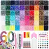 Caixa Colorida Ab com 40 Compartimentos, 3mm, Fundo Plano, Pedras de Resina para Unhas, Strass, Hot-Selling da Amazon, Kit de Acessórios para Nail Art DIY, Atacado