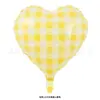 Nuevos Globos de Papel de Aluminio Cuadrados de 18 pulgadas con Forma de Corazón con Patrón de Rejilla Rayada para Decoración de Fiesta de Cumpleaños Temática Infantil