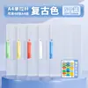 Pasta de Arquivo com Assunto Duplo Rotativo A3, Pasta de Papel para Assunto Específico de Estudante Retrô, Pasta de Material de Estudo, Presente Corporativo