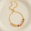 Pulsera Flor de Circonita de Colores para Mujer 2026 Nueva Pulsera de Trébol de Cuatro Hojas Lujo Ligero Nicho Joyería de Moda de Alta Gama